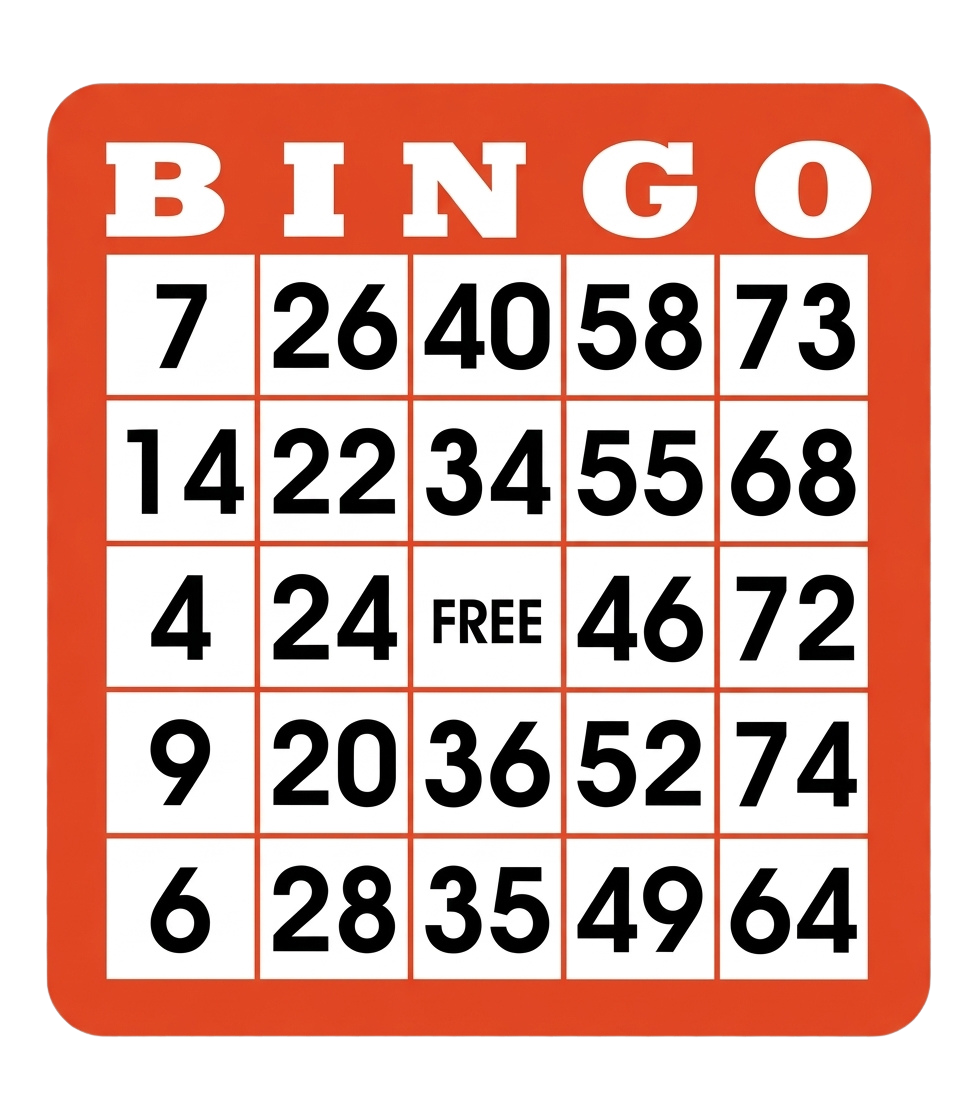 Cartón de bingo